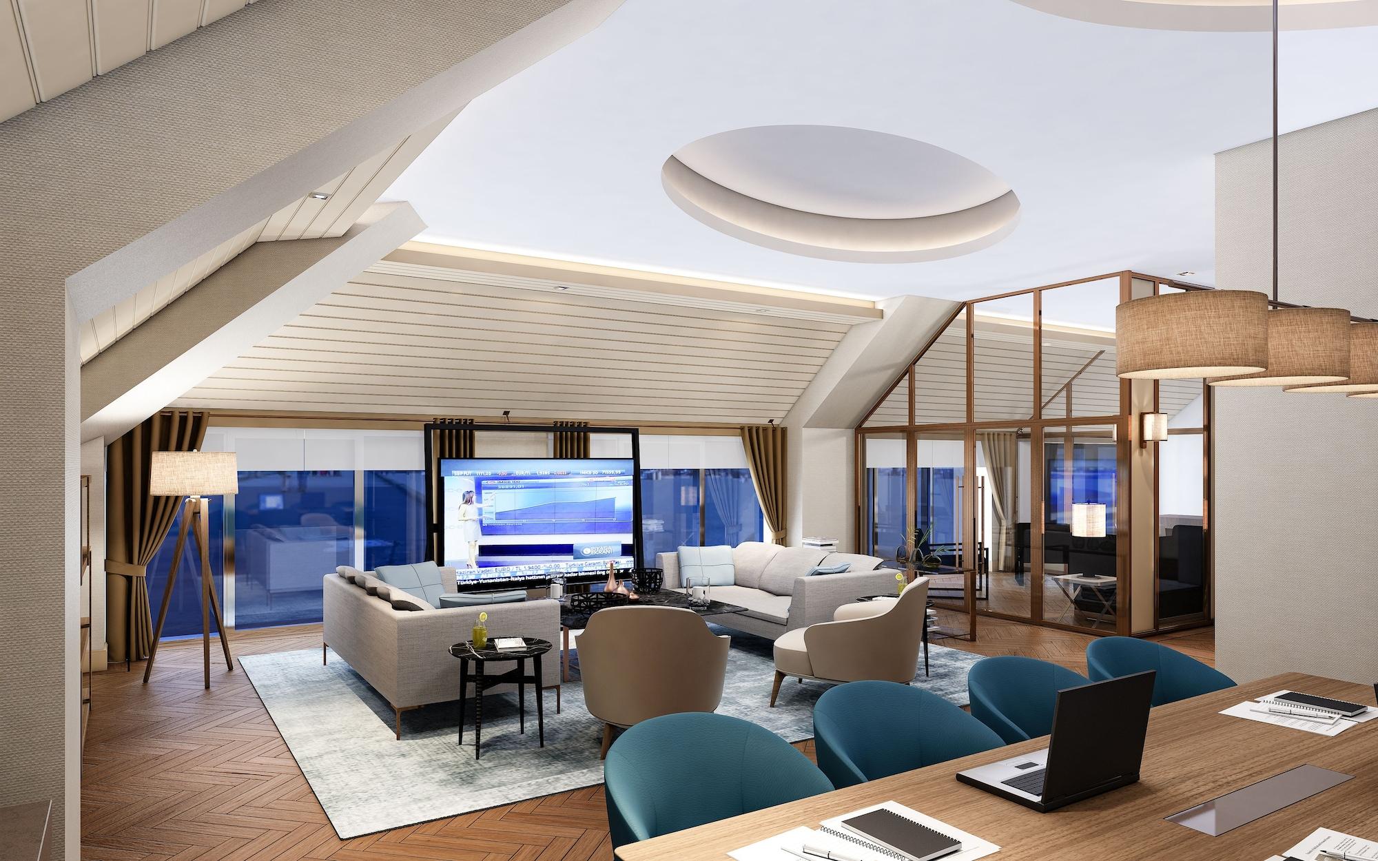Doubletree By Hilton Skopje Hotel Luaran gambar The interior of the penthouse