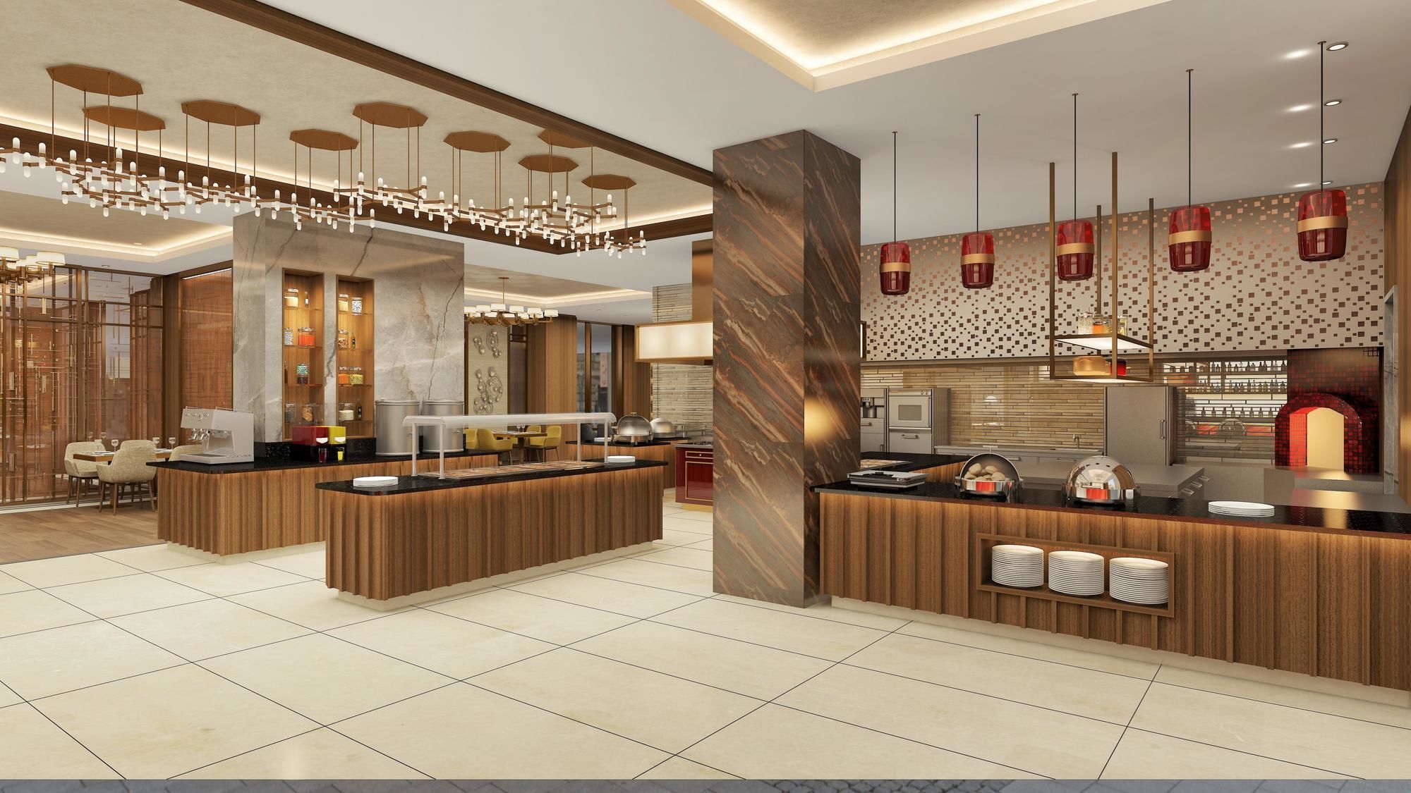Doubletree By Hilton Skopje Hotel Luaran gambar The interior of the restaurant